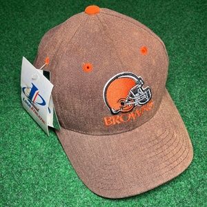 Cleveland Brown Logo Athletic Strap back Vintage 90s NFL Dead stock Cap Hat NWT